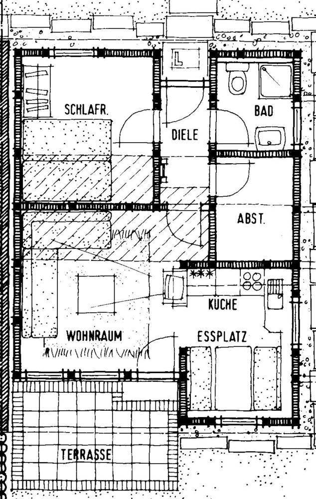 Grundriss eines Hauses Typ Scout 44