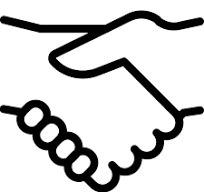 Symbol mit zwei Händen mit Link zur Seite unserer Partner